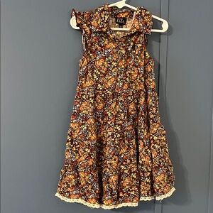 Lilt Floral Kids Dress with Ruffle Collar